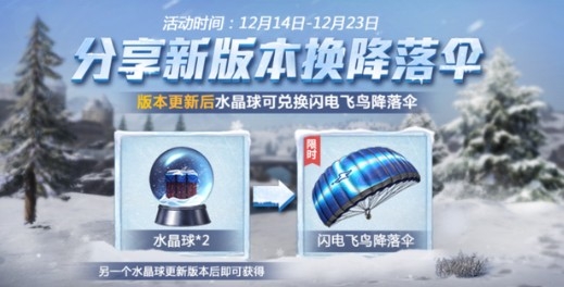 和平精英闪电飞鸟降落伞怎么获得