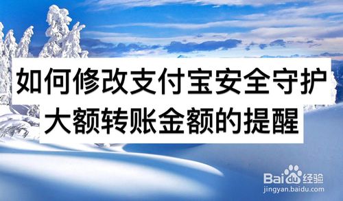如何修改支付宝安全守护大额转账金额的提醒？