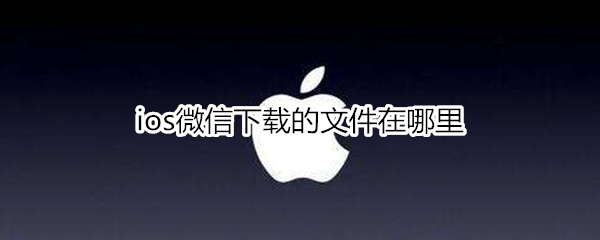 ios微信下载的文件在什么地方