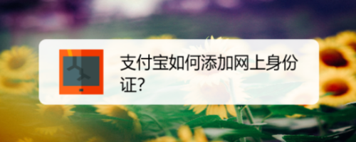 支付宝网上身份证怎么添加
