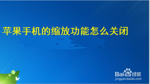苹果手机的缩放功能如何设置
