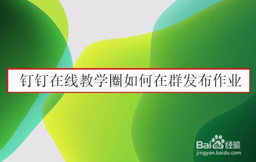 钉钉在线教学圈怎么发布群作业