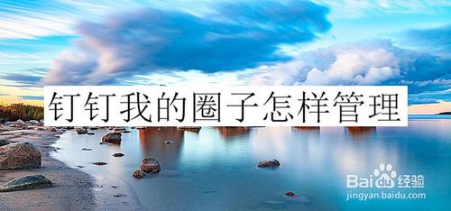 钉钉如何管理我的圈子