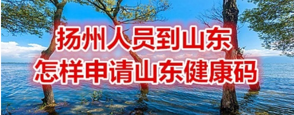 扬州人员到山东在哪可以申领山东健康码