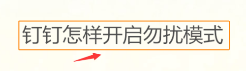 钉钉勿扰模式在哪设置