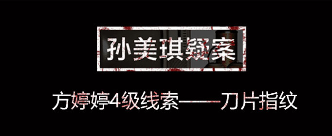 孙美琪疑案线索刀片指纹在什么位置