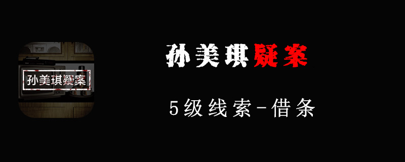 孙美琪疑案线索借条在哪里