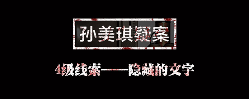 孙美琪疑案线索隐藏的文字在哪里