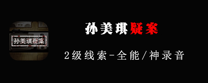 孙美琪疑案线索全能/神录音在哪里