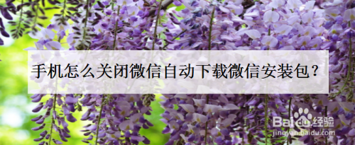 微信如何关闭自动下载微信安装包
