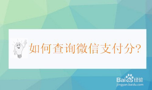 微信支付分怎么查询