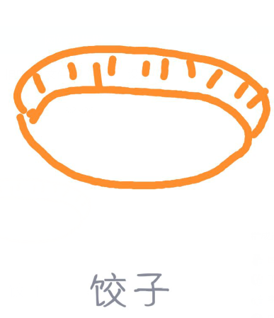 QQ画图红包饺子怎么画