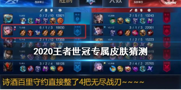 2020王者世冠专属皮肤是哪位英雄