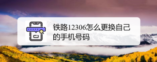 铁路12306手机号怎么更换