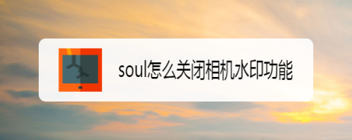 soul相机水印怎么去除
