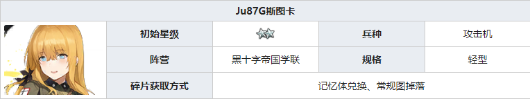 灰烬战线Ju87G斯图卡怎么样