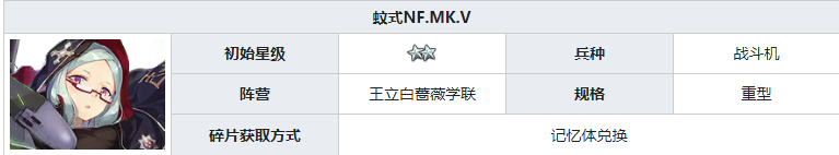 灰烬战线蚊式NF.MK.V怎么样