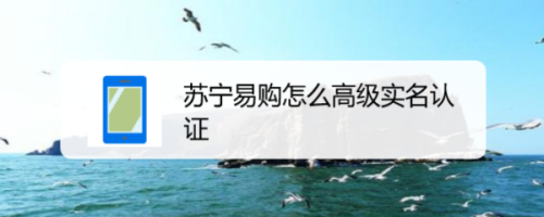 苏宁易购高级实名认证步骤分享