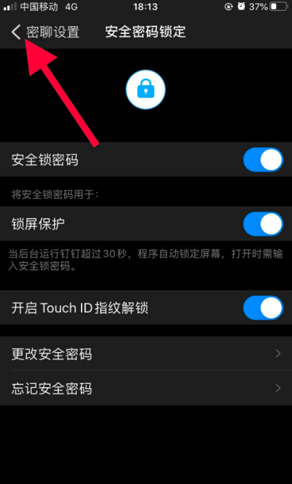 钉钉密码保护开启方法介绍