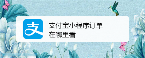 支付宝在哪查看小程序订单信息
