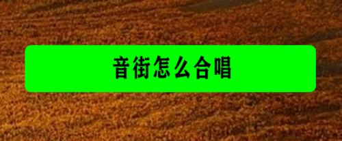 音街合唱使用教程分享
