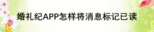 婚礼纪所有消息标记已读步骤分享