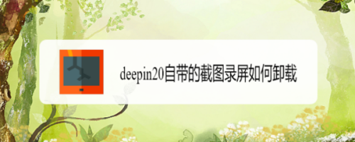 deepin20卸载截图录屏步骤分享