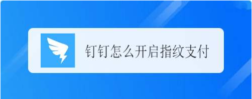 钉钉指纹支付怎么开启