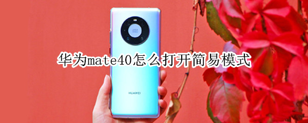 华为mate40怎么开启简易模式