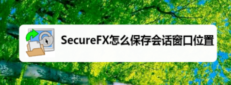 SecureFX保存会话窗口位置步骤介绍