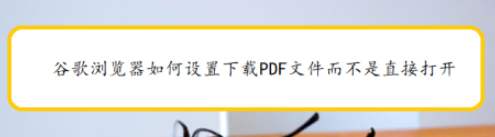 谷歌浏览器开启下载pdf文件步骤介绍