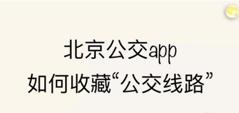 北京公交app怎么收藏公交线路