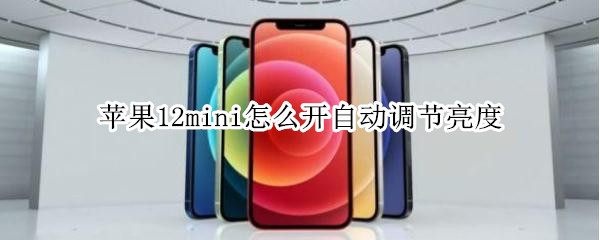 苹果12mini手机在哪设置自动调节亮度