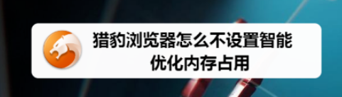 猎豹浏览器取消智能优化内存占用教程分享