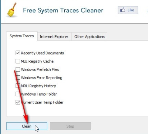 Free System Traces Cleaner清空系统痕迹步骤介绍