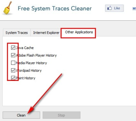 Free System Traces Cleaner清空系统痕迹步骤介绍