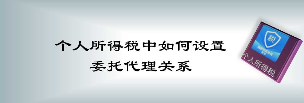 个人所得税委托代理关系怎么设置