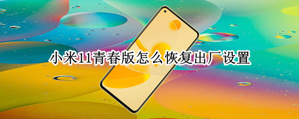 小米11青春版出厂设置在哪里
