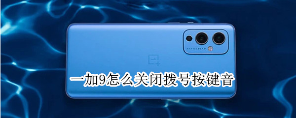 一加9怎样取消拨号按键音
