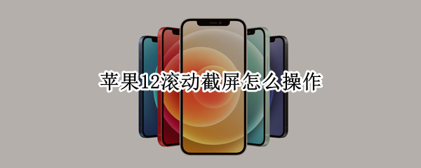 苹果12如何长截图