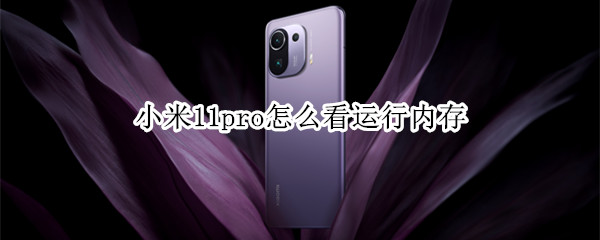 小米11pro运行内存在哪看