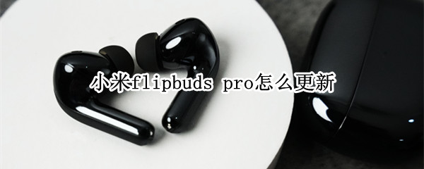 小米flipbuds pro如何更新版本