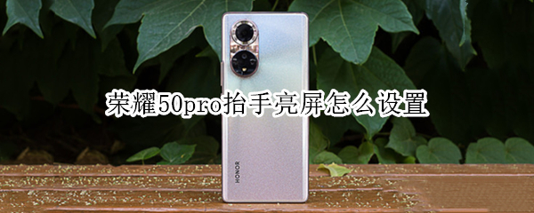 荣耀50pro如何设置拿起手机亮屏