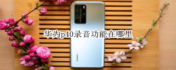 华为p40怎么开启录音功能