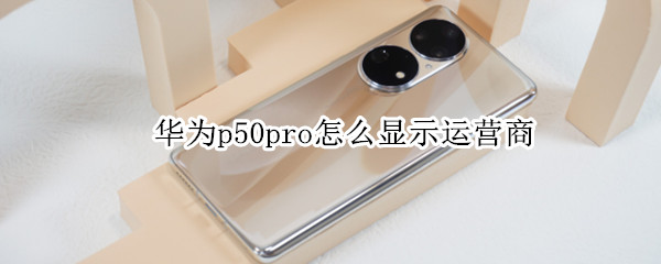 华为p50pro如何呈现运营商名称