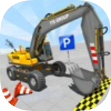 挖掘机卡车停车场3D