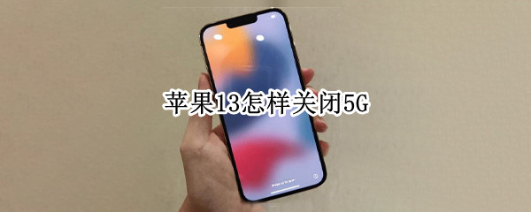 苹果13怎么取消5G