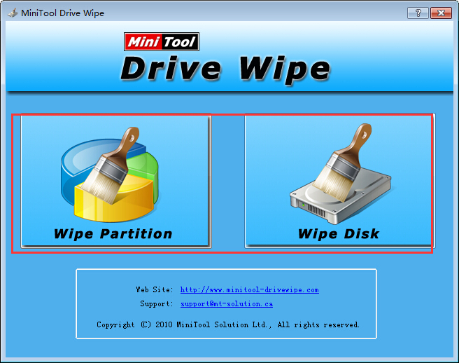 磁盘擦除工具(Mini Tool Drive Wipe)