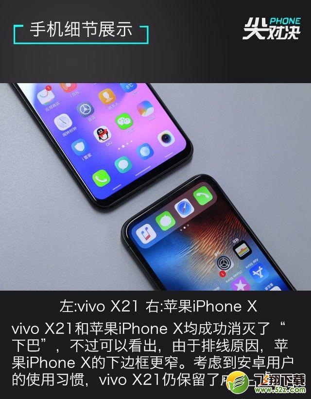 vivo X21和苹果X区别对比实用评测_52z.com