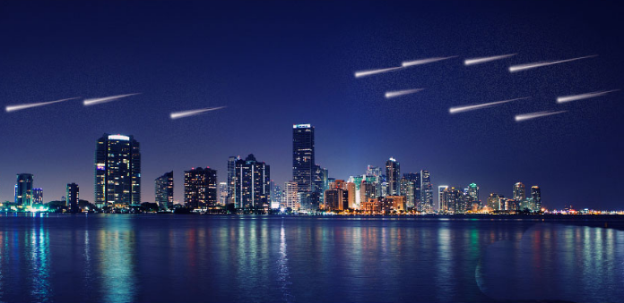 ps制作外发光流星雨图片背景技巧分享